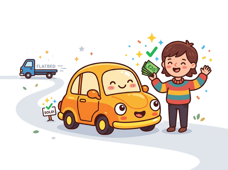 Step 4: Get Paid — Bank transfer on collection in Tooting. No waiting, no chasing. The money is yours before we drive away with your old car.